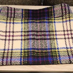 Burberry Modern Cream Multicolored Wool Plaid Mini Skirt 10